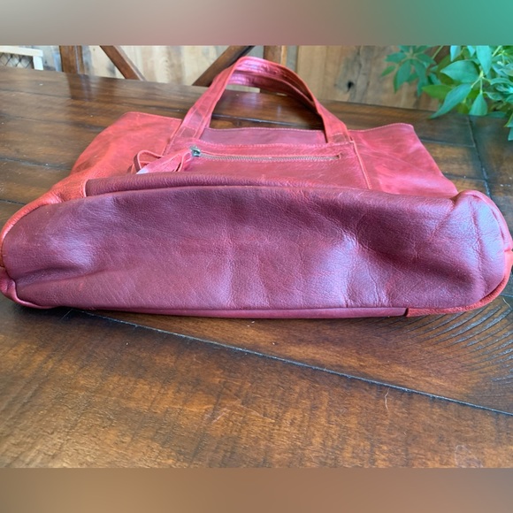 Lisa Leonard We Have Love Tote in deep ruby - Picture 5 of 7